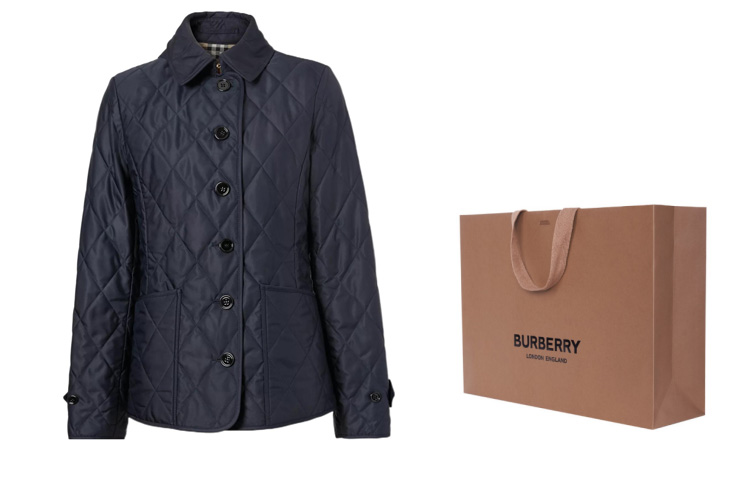 

Burberry Куртка женская темно-синяя, Dark Blue+Shopping Bag Packaging (Shopping Bag Included)