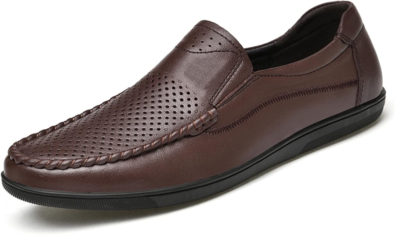 

Мужские мокасины XTYPE Loafer, кеды для вождения из натуральной кожи, с отделочной строчкой, круглым носком, перфорированным вариантом, на плоской подошве, гибкие, устойчивые, для вождения, без шнурков (Цвет: черный перфорированный, Размер: 8.5)