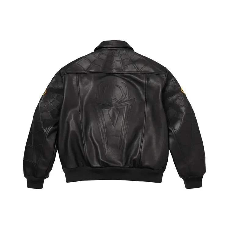 Куртка Supreme x Vanson Leathers Spider-Man, черный — фото 2