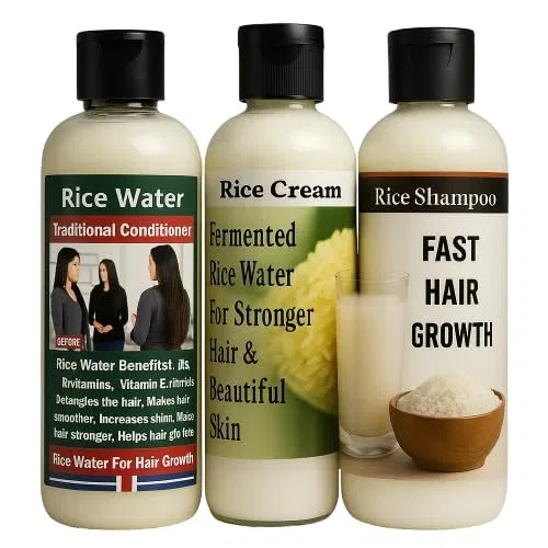 Набор для ухода за волосами с рисом (шампунь, вода, крем) Onion Hair Miracle