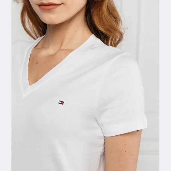 Футболка классического кроя обычного кроя Tommy Hilfiger, белый — фото 3