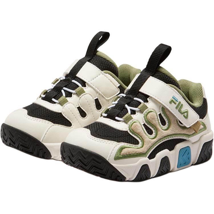 FILA KIDS Кроссовки Cat Claw Low top для малышей, цвет Black White Green — фото 4