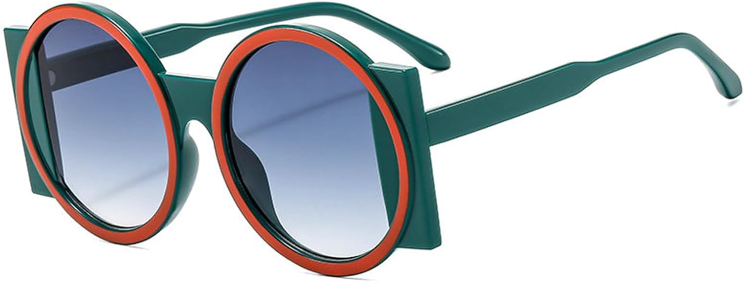 

Хелена Модные круглые солнцезащитные очки для женщин, контрастные цветовые оттенки, защита от УФ-излучения UV400, ретро-очки для мужчин, трендовые градиентные солнцезащитные очки цвета шампанского helena, C5