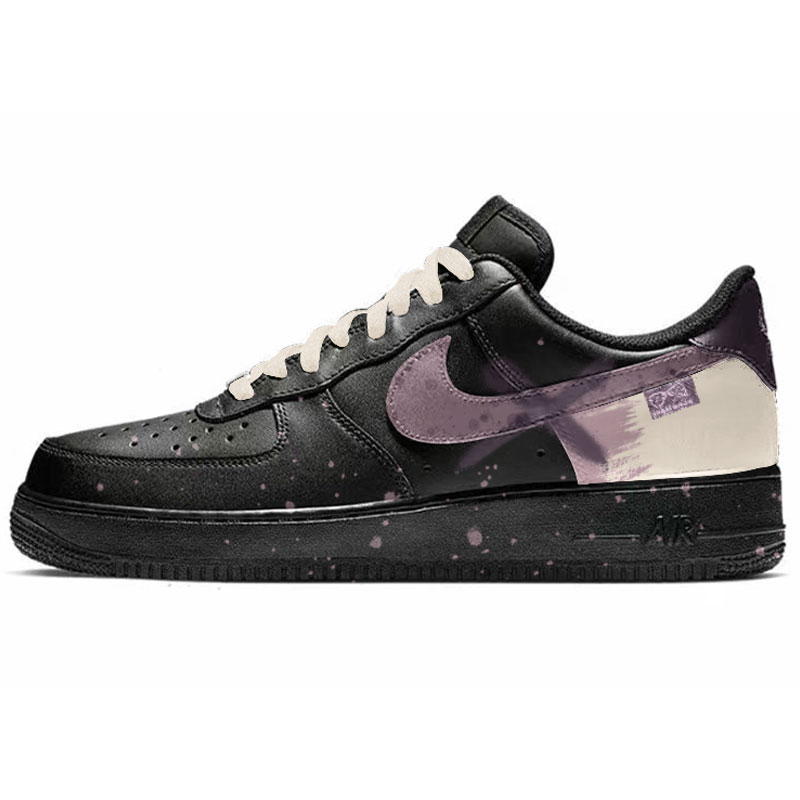 

Кроссовки для скейтбординга Air Force 1 Purple Night Elf износостойкие и легкие низкие унисекс Nike, черный