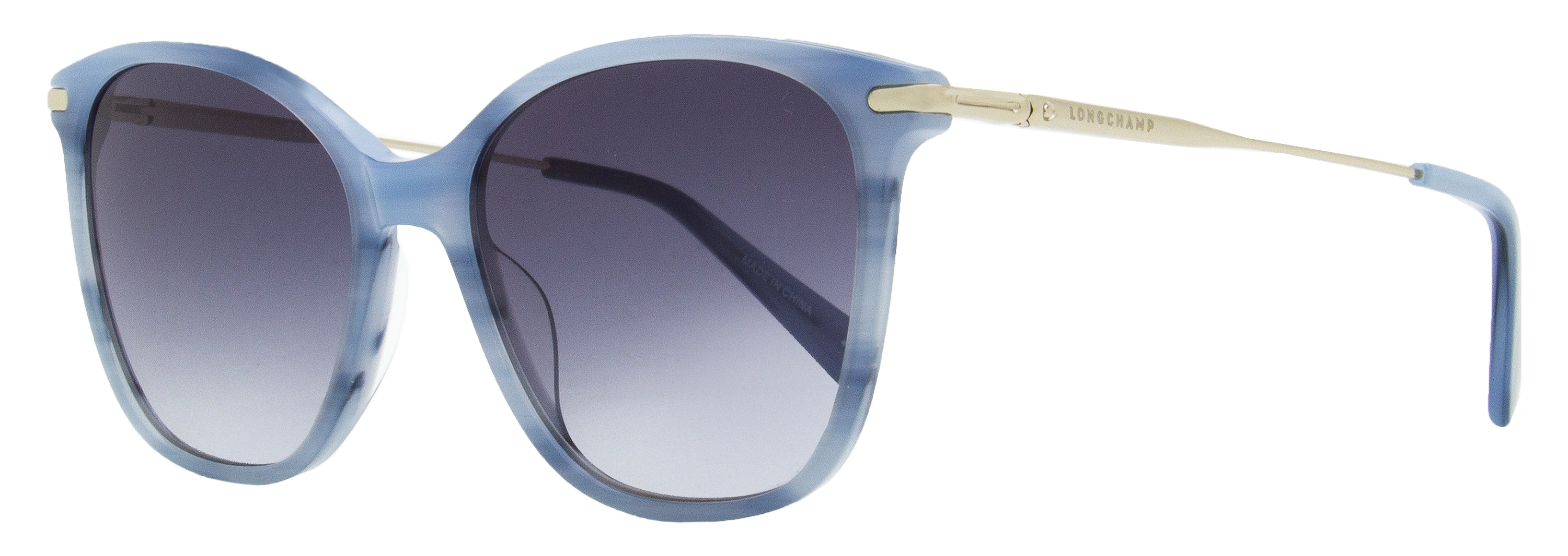 

Женские квадратные солнцезащитные очки Longchamp LO660S 421 Blue Marble 54 мм