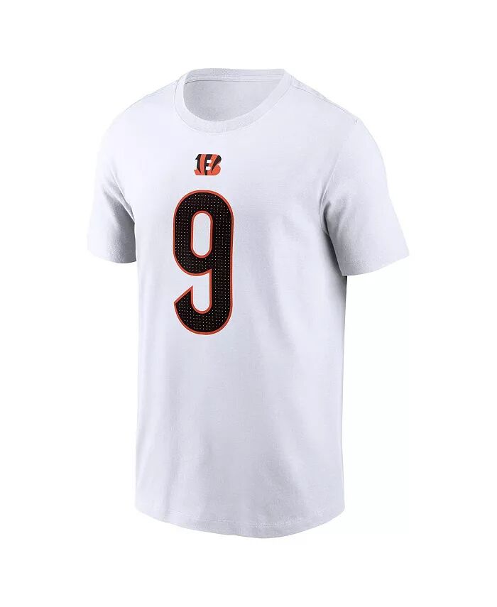 Мужская белая футболка с именем и номером игрока Joe Burrow Cincinnati Bengals Nike — фото 2
