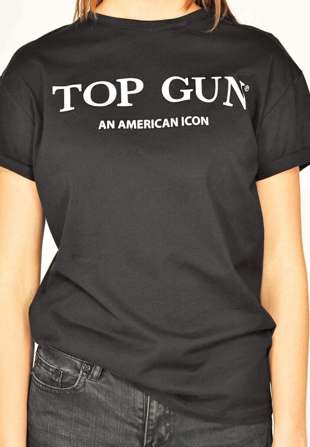 

Футболка с принтом TOP GUN, черный