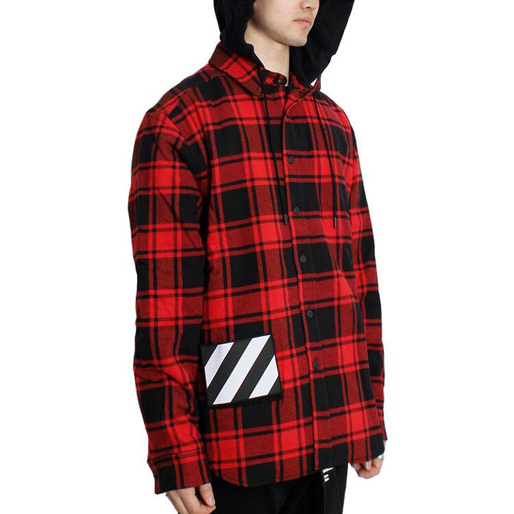 Рубашка мужская красная Off-White, красный — фото 2