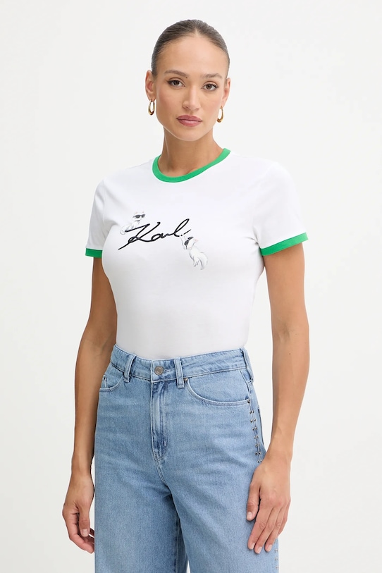 

Хлопковая футболка IKON Karl Lagerfeld, белый