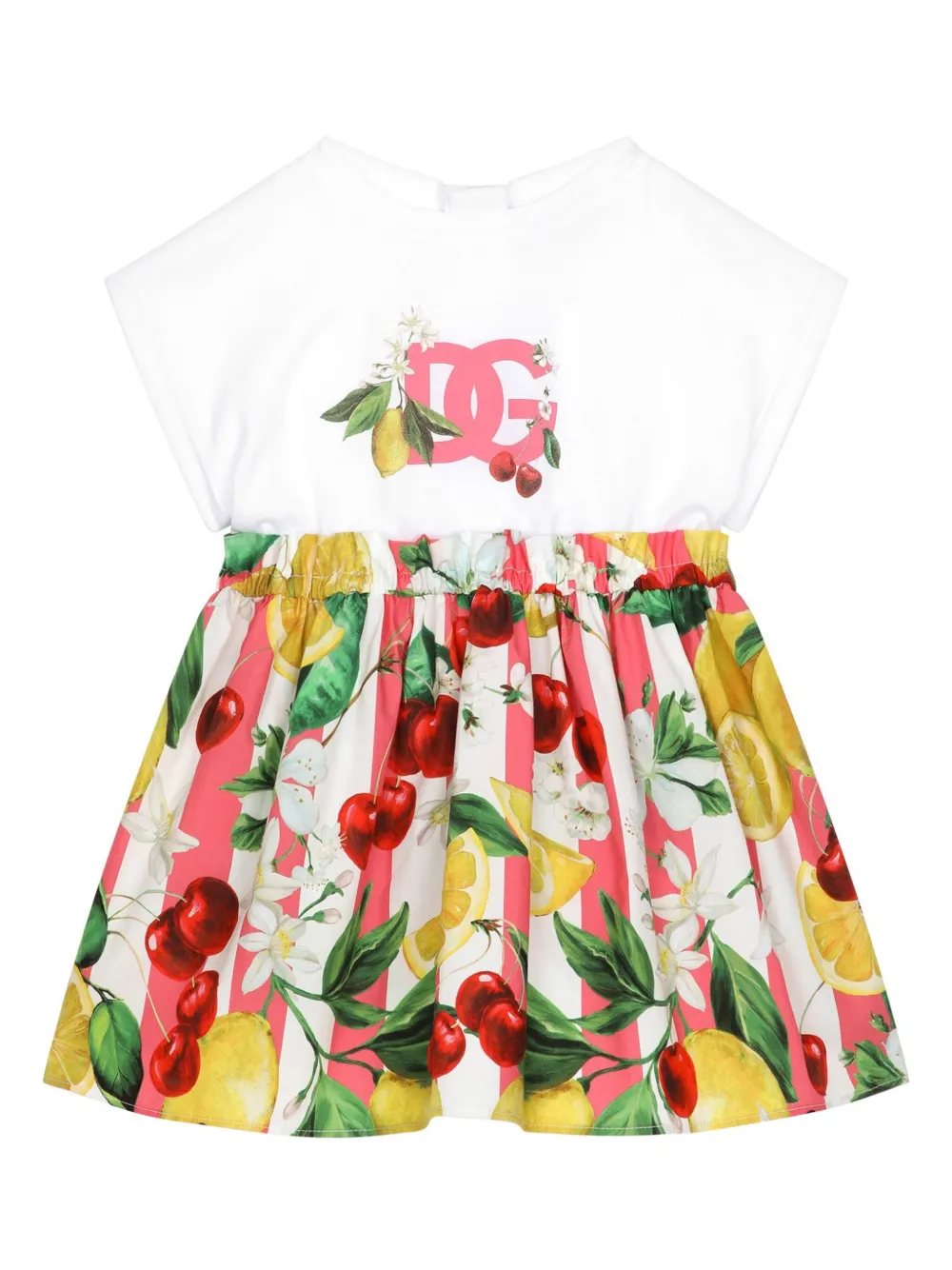

Платье с принтом Dolce & Gabbana Kids, белый