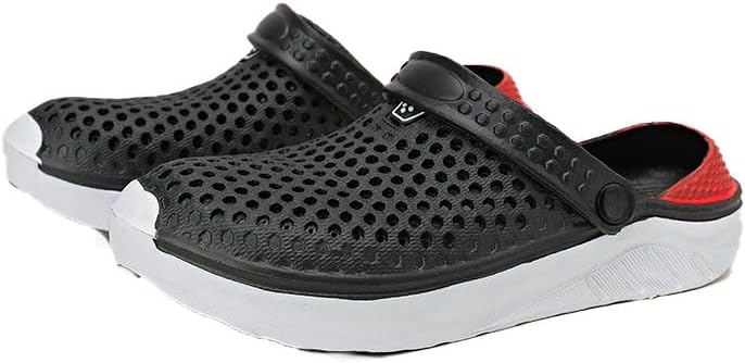 

Мужские сабо ODIPON, слипоны, пляжные сандалии, садовые сабо с рисунком, тапочки с регулируемым ремешком, пещерная обувь, черный