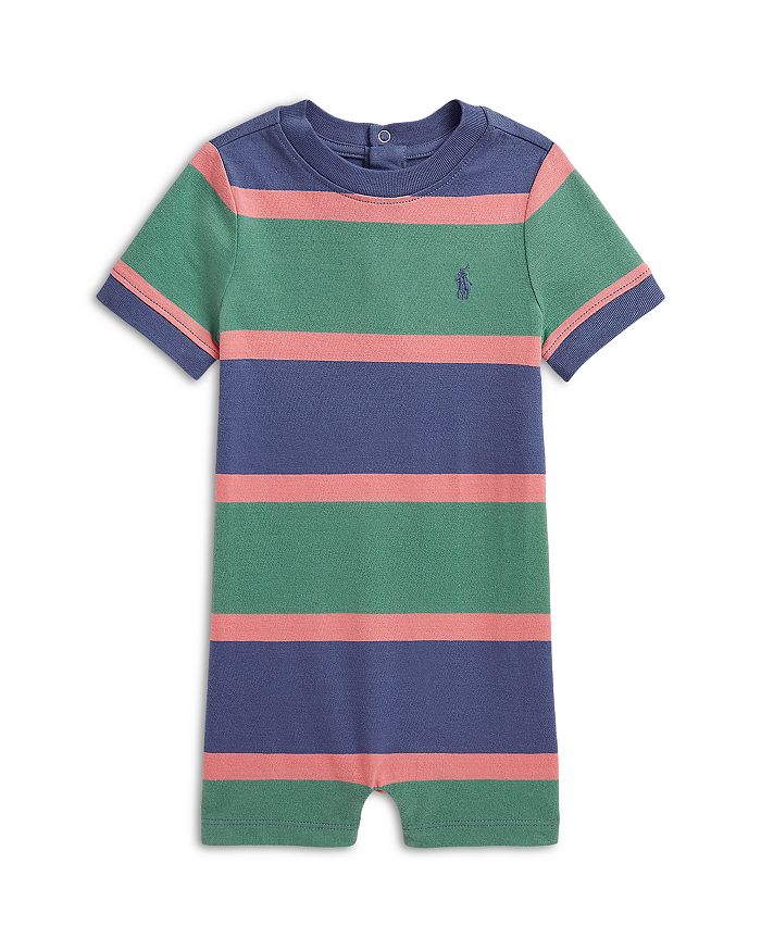 

Поло для мальчиков - полосатый комбинезон из хлопкового джерси - Baby Ralph Lauren, мультиколор