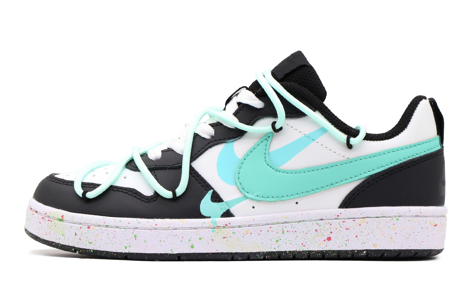 

Кроссовки Nike Court Borough Skateboarding Shoes Women's Low-top Black/Green, цвет Emerald