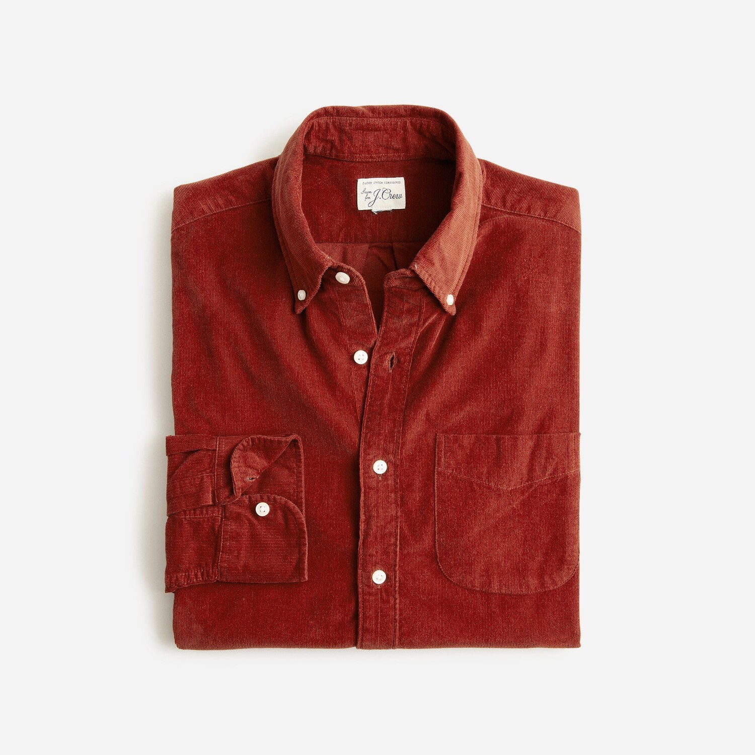 

Рубашка из тонкого вельвета J.Crew, красный