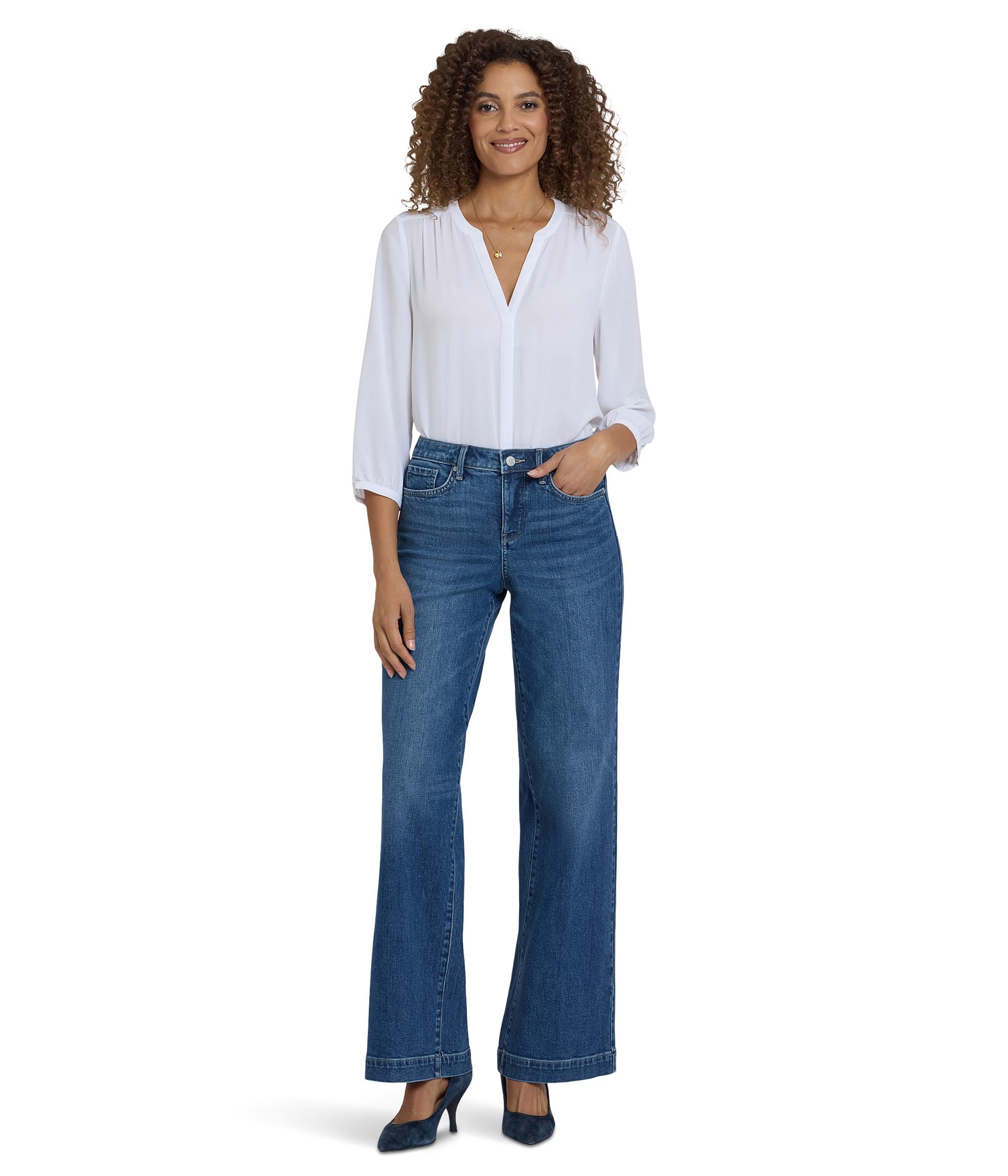 

Джинсы NYDJ Petite Teresa Wide Leg, цвет Lake Notre-dame