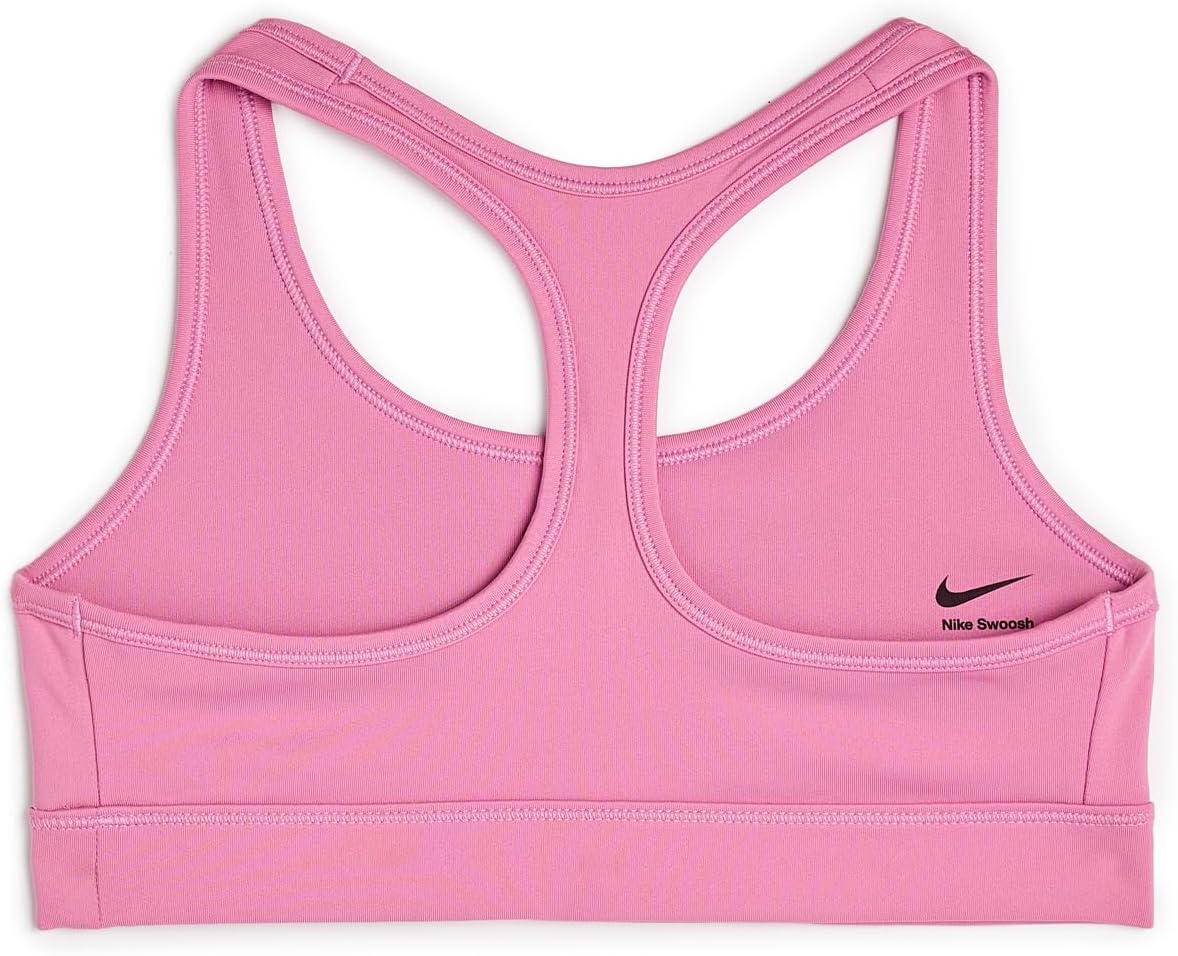 Бюстгальтер Nike Kids Dri-FIT Swoosh Bra, цвет Magic Flamingo/White — фото 2