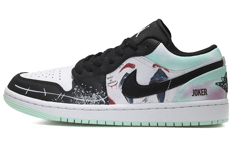 

Кроссовки Air JORDAN 1 Vintage Basketball Shoes Men Low-Top Black White Green