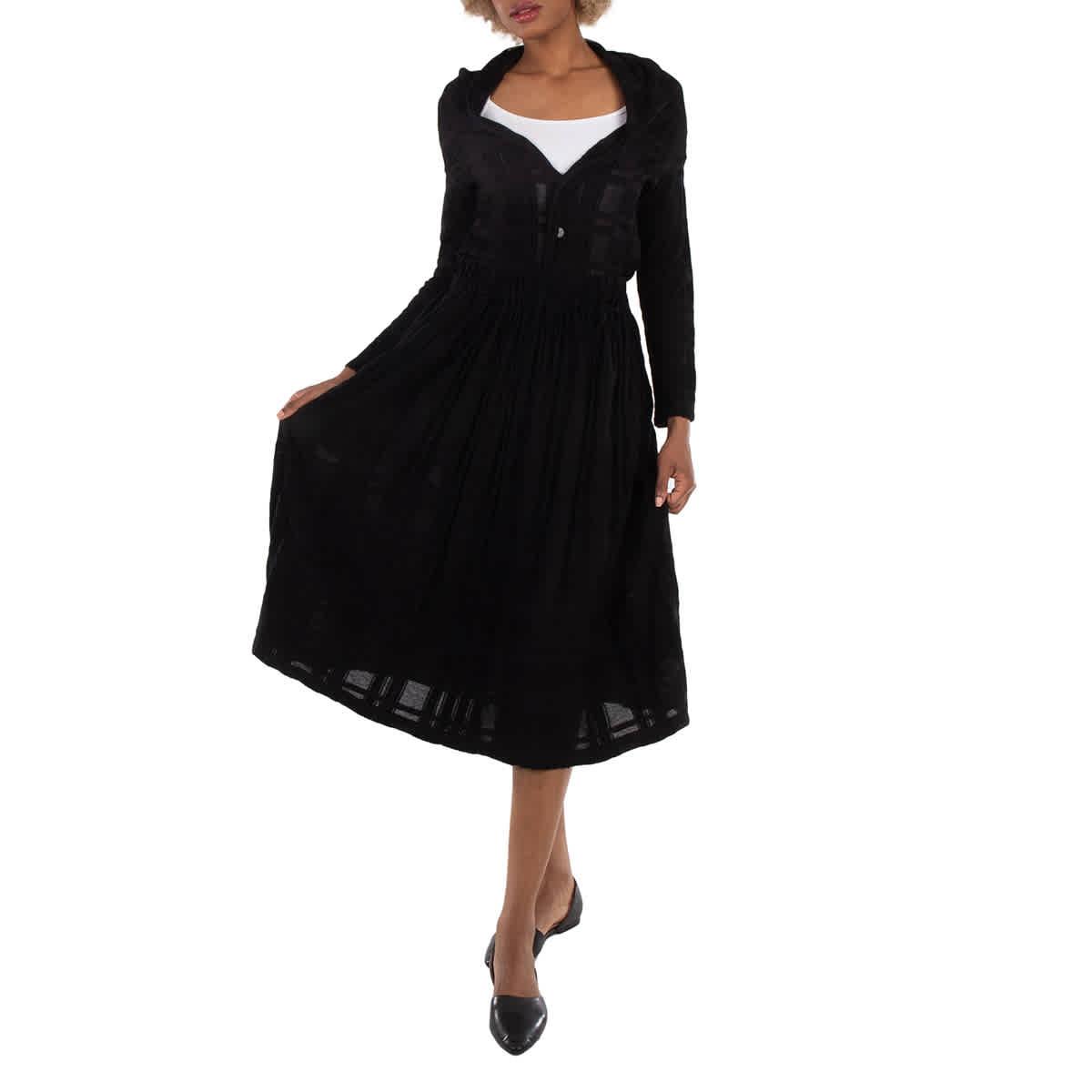 

Юбка Yohji Yamamoto Intarsia Plaid JQ Gather, черный