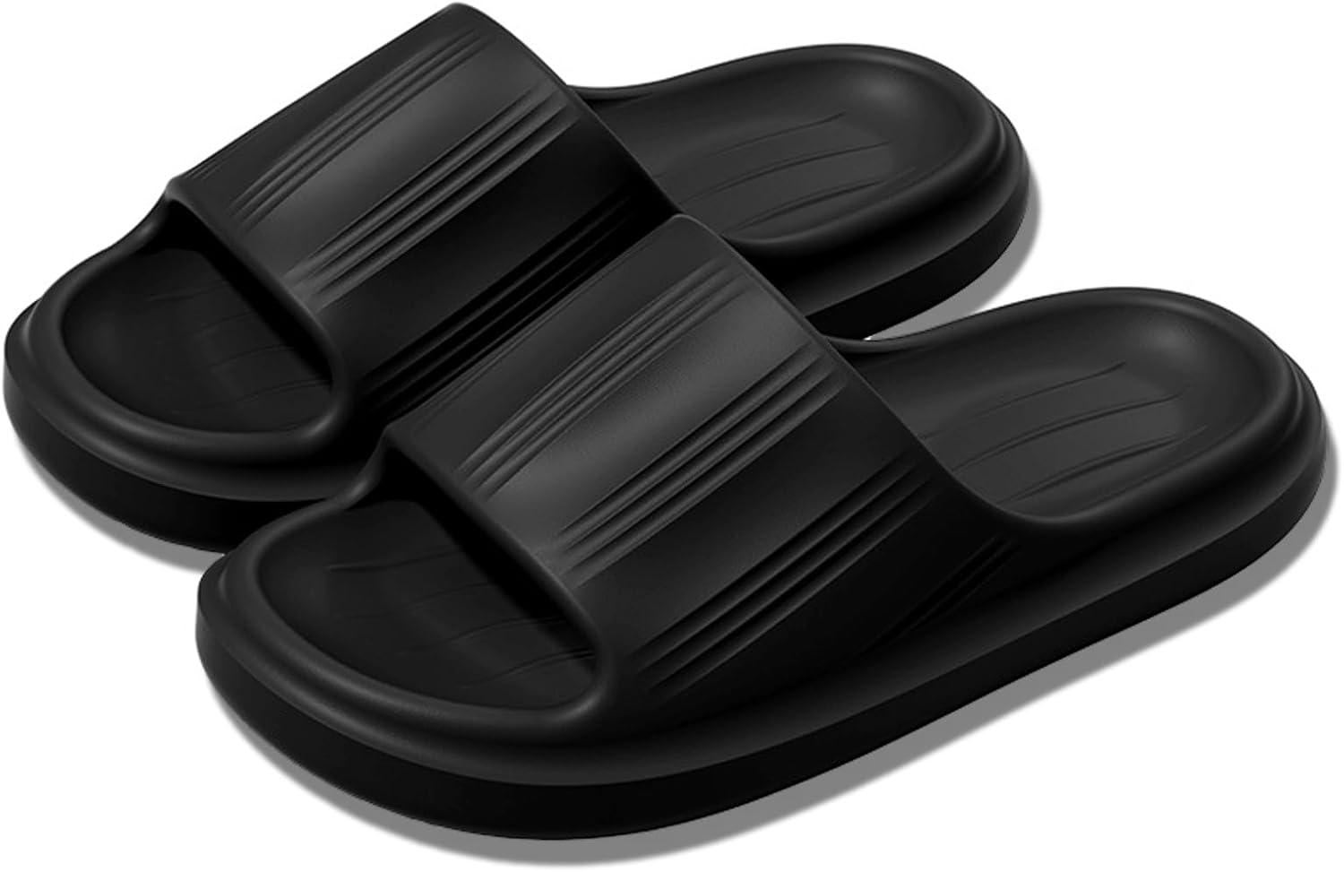 

Шлепацы LOTUSTAR для женщин и мужчин, с подушкой, противоскользящие, для ванной и душа, на платформе, из пены, для дома и улицы, черный