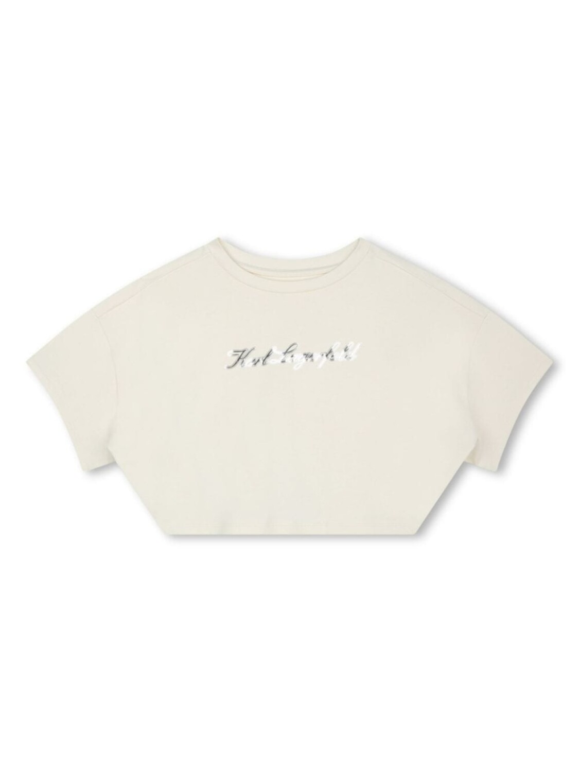 

Karl Lagerfeld Kids укороченная футболка Karl Signature, белый