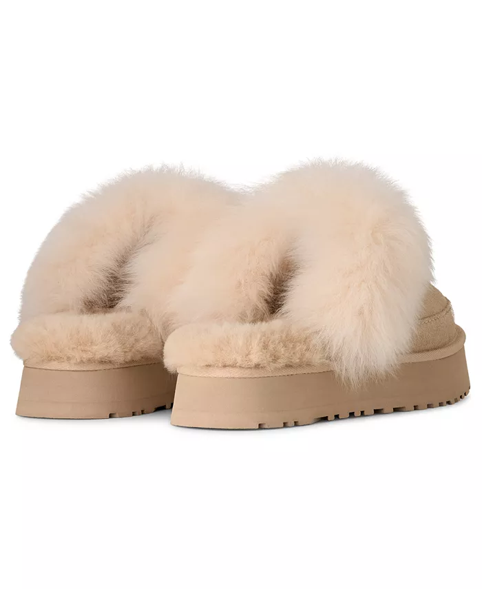 Женские тапочки UGG Disquette Chalet с круглым носком Ugg, загар/бежевый — фото 3