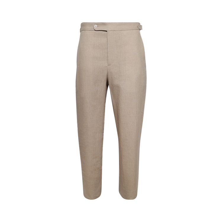 

Брюки Bode Lightweight Linen Side Buckle Trousers 'Wheat', желто-коричневый