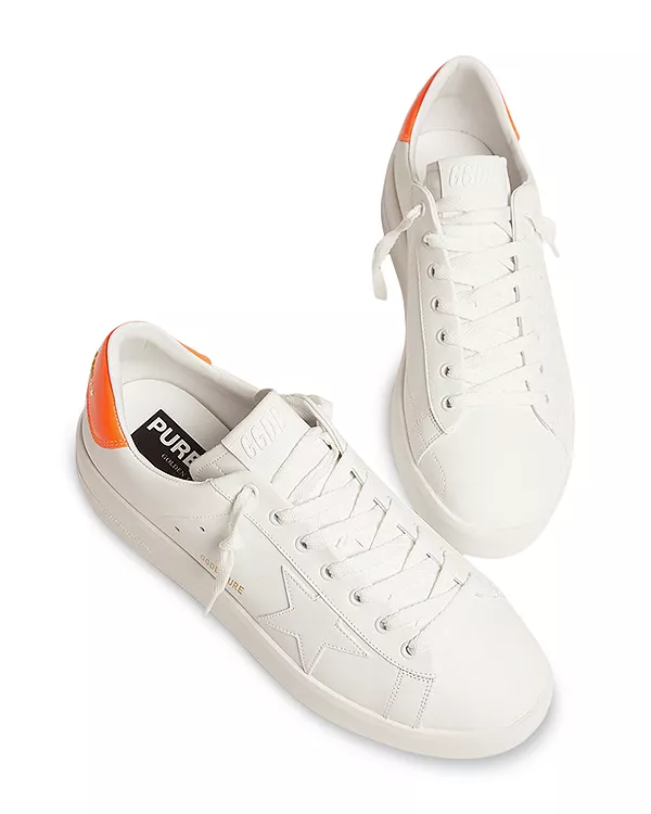 Мужские кроссовки из натуральной кожи Golden Goose, белый — фото 2