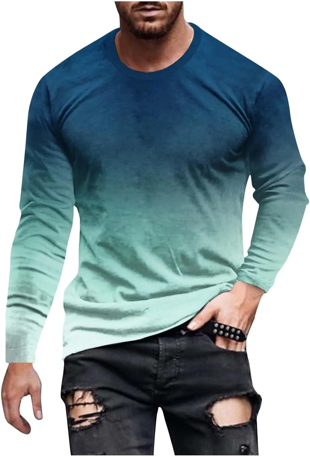 

Футболка с длинным рукавом Muscularfit Casual Gradient Color