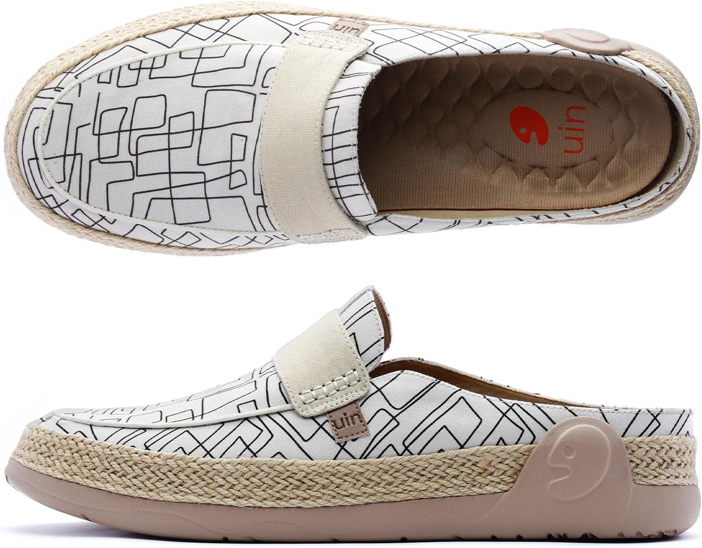 

Мужские повседневные сланцы UIN без задника, легкие дышащие лоферы из хлопка для мужчин, Malaga Vii - Ancient City Mark