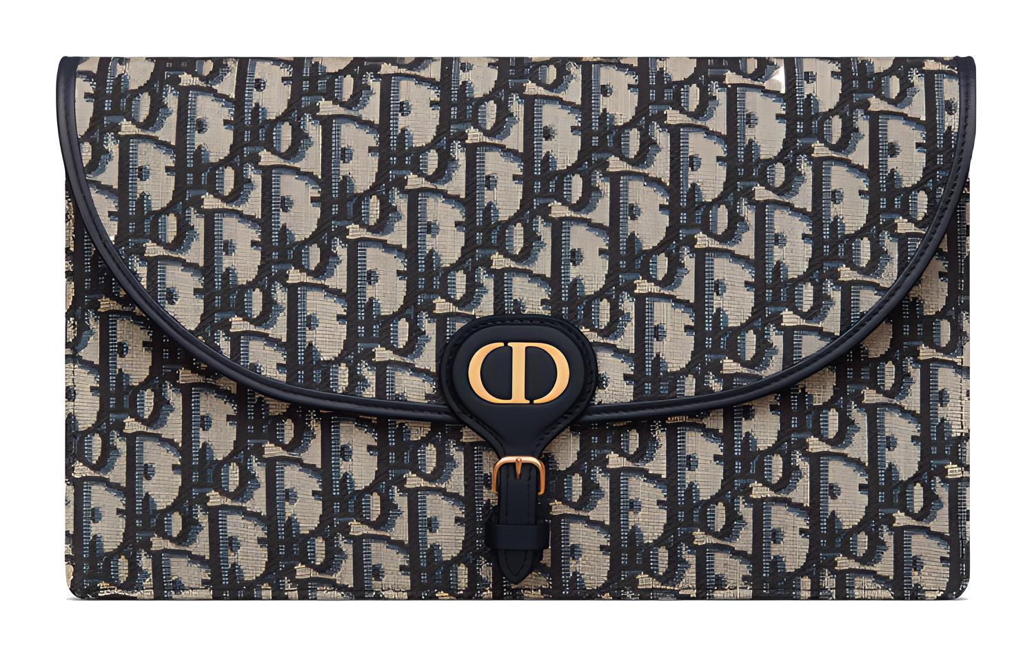 

DIOR Клатч Bobby Jacquard Fabric женский blue