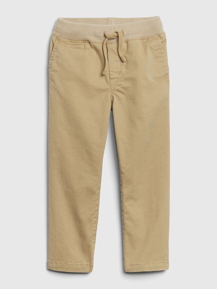

Эластичные брюки цвета хаки Gap, бежевый