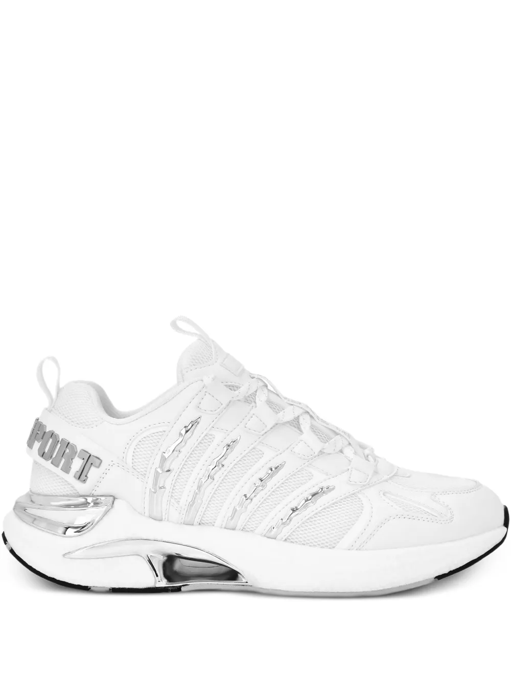 

Кроссовки с эффектом металлик Plein Sport, белый