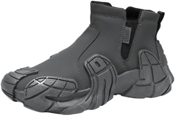 

Модные кроссовки - повседневные и стильные, с высокой подошвой для увеличения роста, противоскользящие и прочные, с теплой искусственной кожей для всех сезонов Hhhchpm, серый