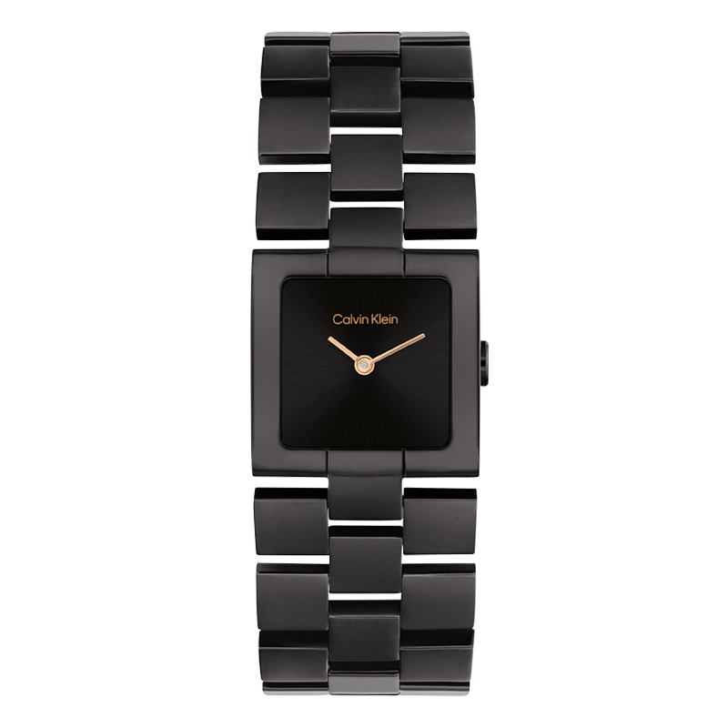 

Calvin Klein Женские наручные часы кварцевые стальной браслет черный циферблат