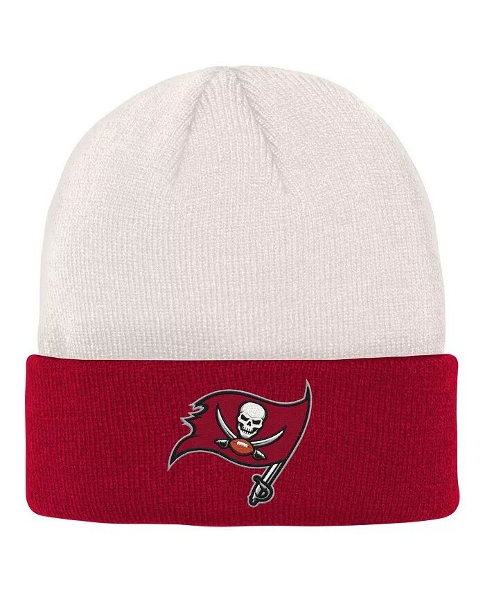 

Кремово-красная вязаная шапка Tampa Bay Buccaneers для мальчиков и девочек с костяными манжетами Outerstuff