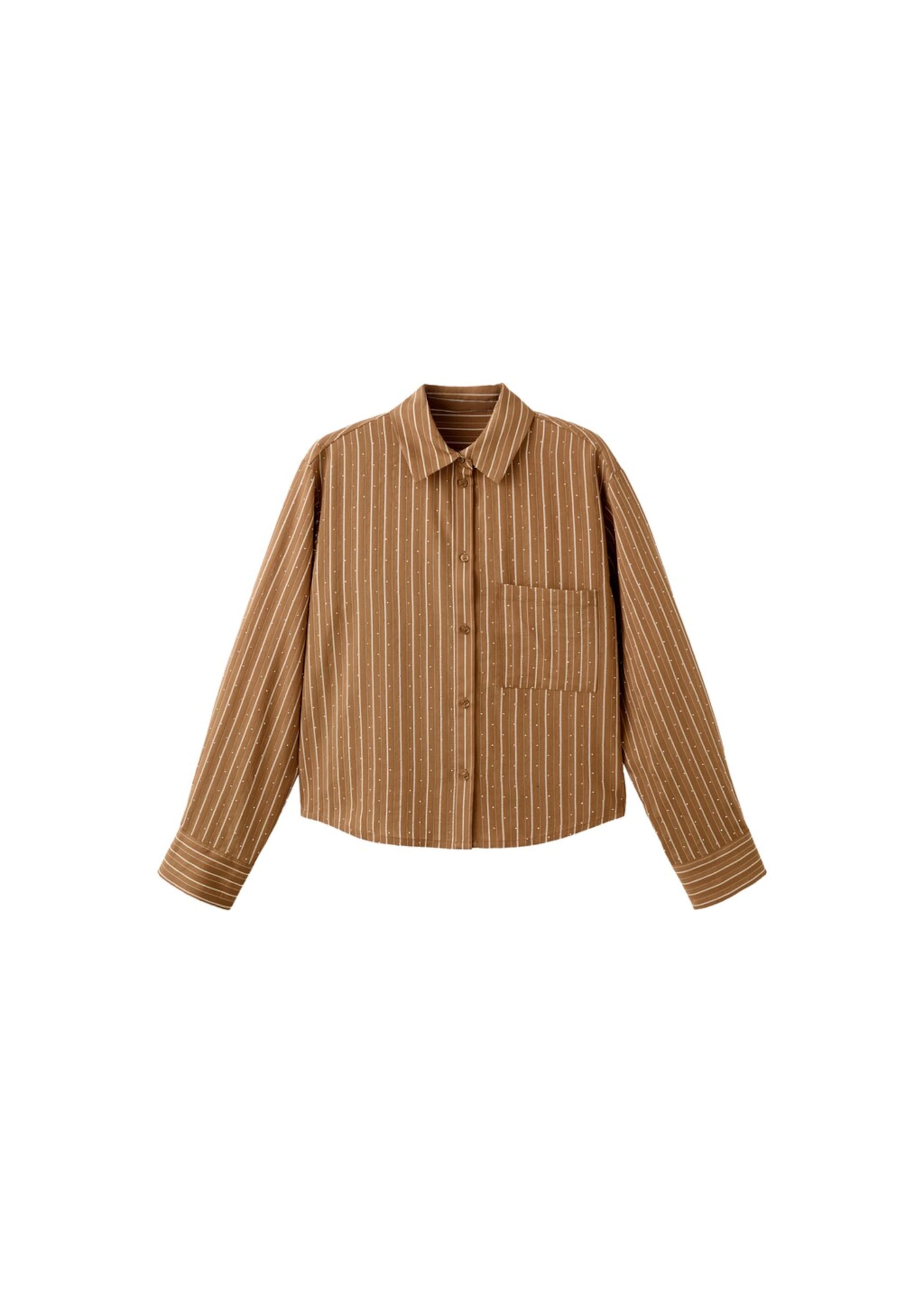 

MANGO Блуза 'Puna' в цвете Brown, Light Brown