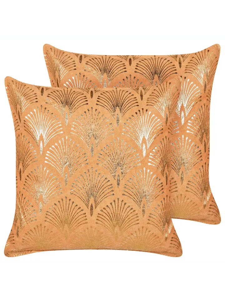 

Декоративная подушка Beliani 2er Set Deko HOYA, цвет orange/gold