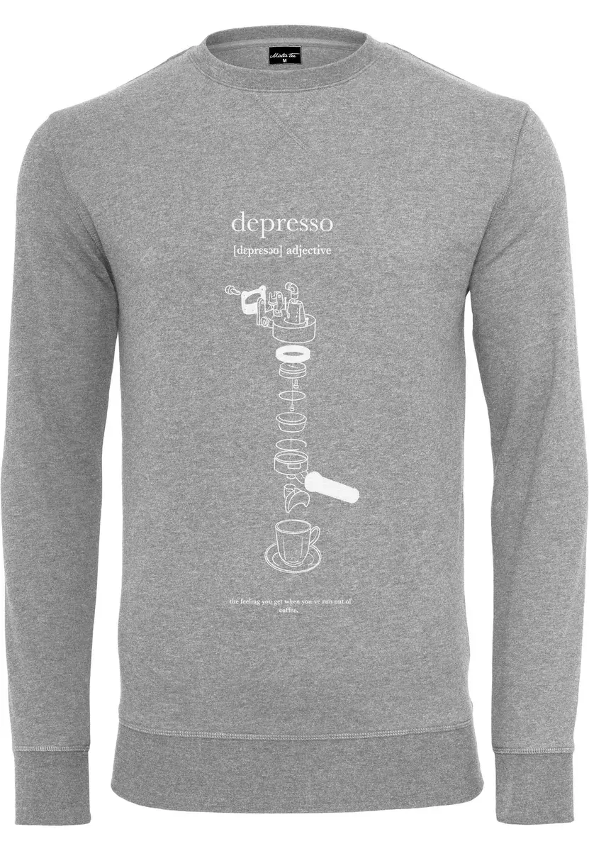 

Свитер MisterTee с круглым вырезом "MisterTee Men's Depresso Crewneck", серый