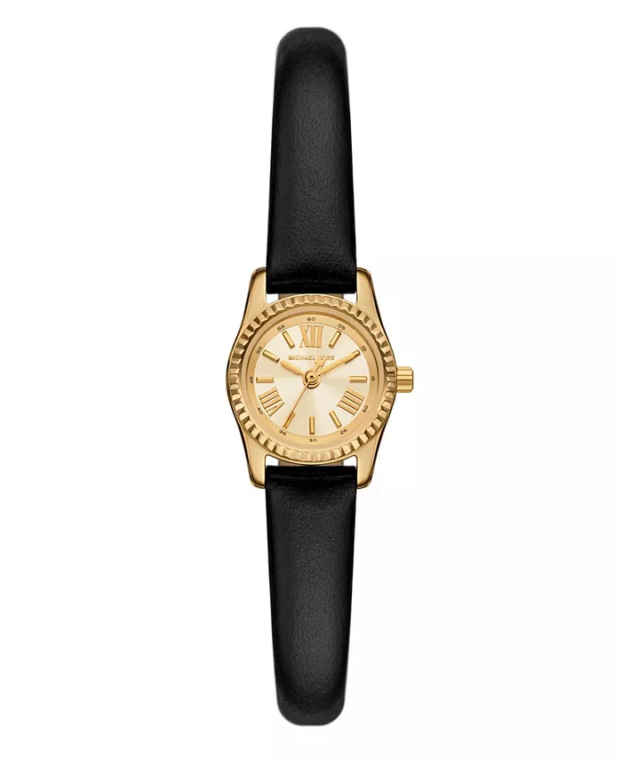 

Женские часы Lexington из черной кожи, 19 мм Michael Kors