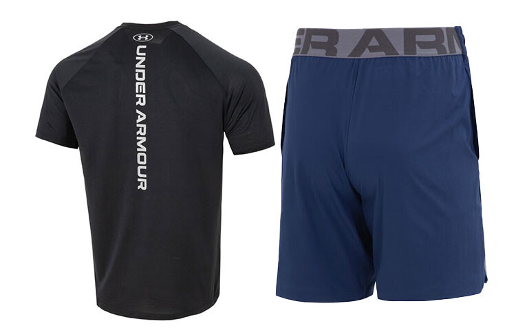 

Мужская повседневная спортивная одежда Under Armour, цвет Black + blue