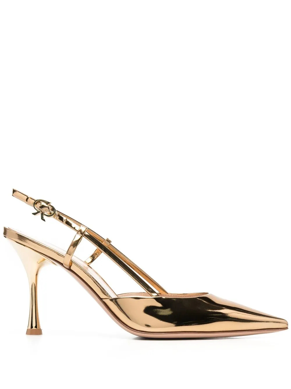 Туфли Ribbon 85 с ремешком на пятке Gianvito Rossi, желтый