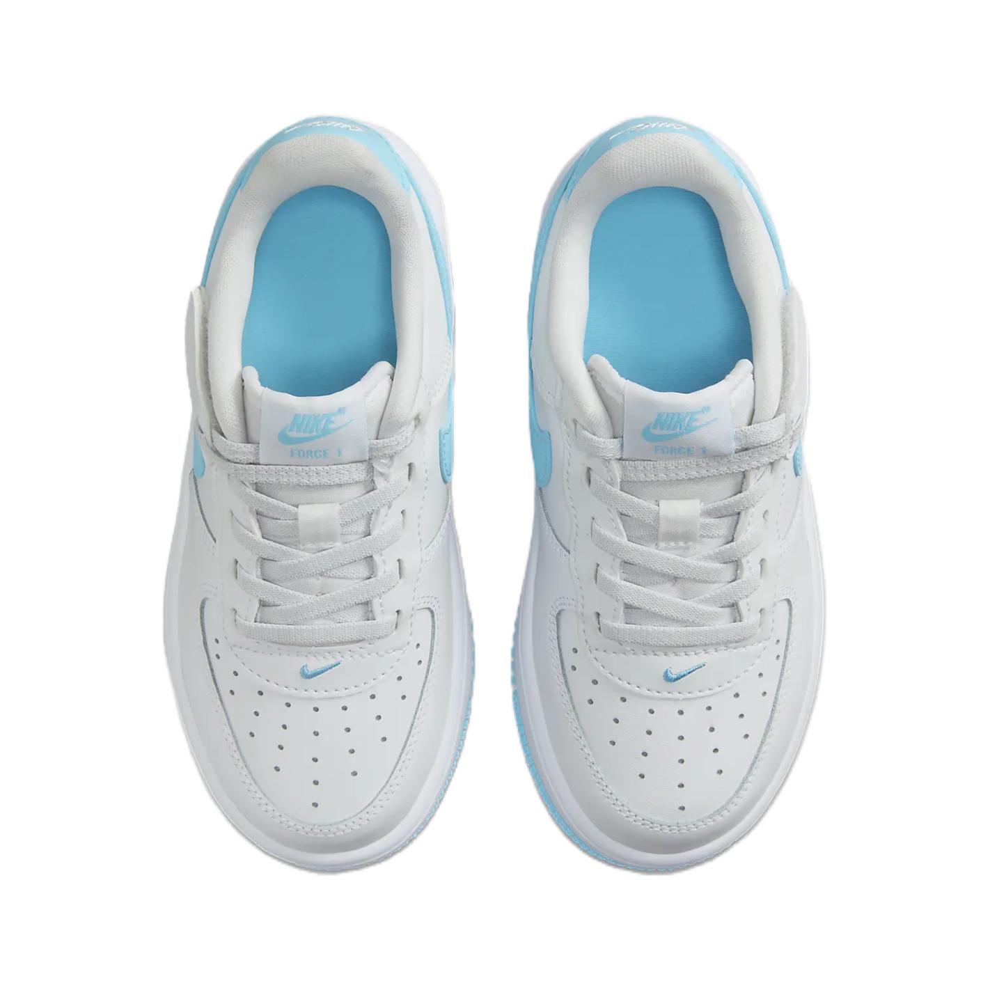 

Nike Force 1 Low EasyOn White Aquarius Blue PS