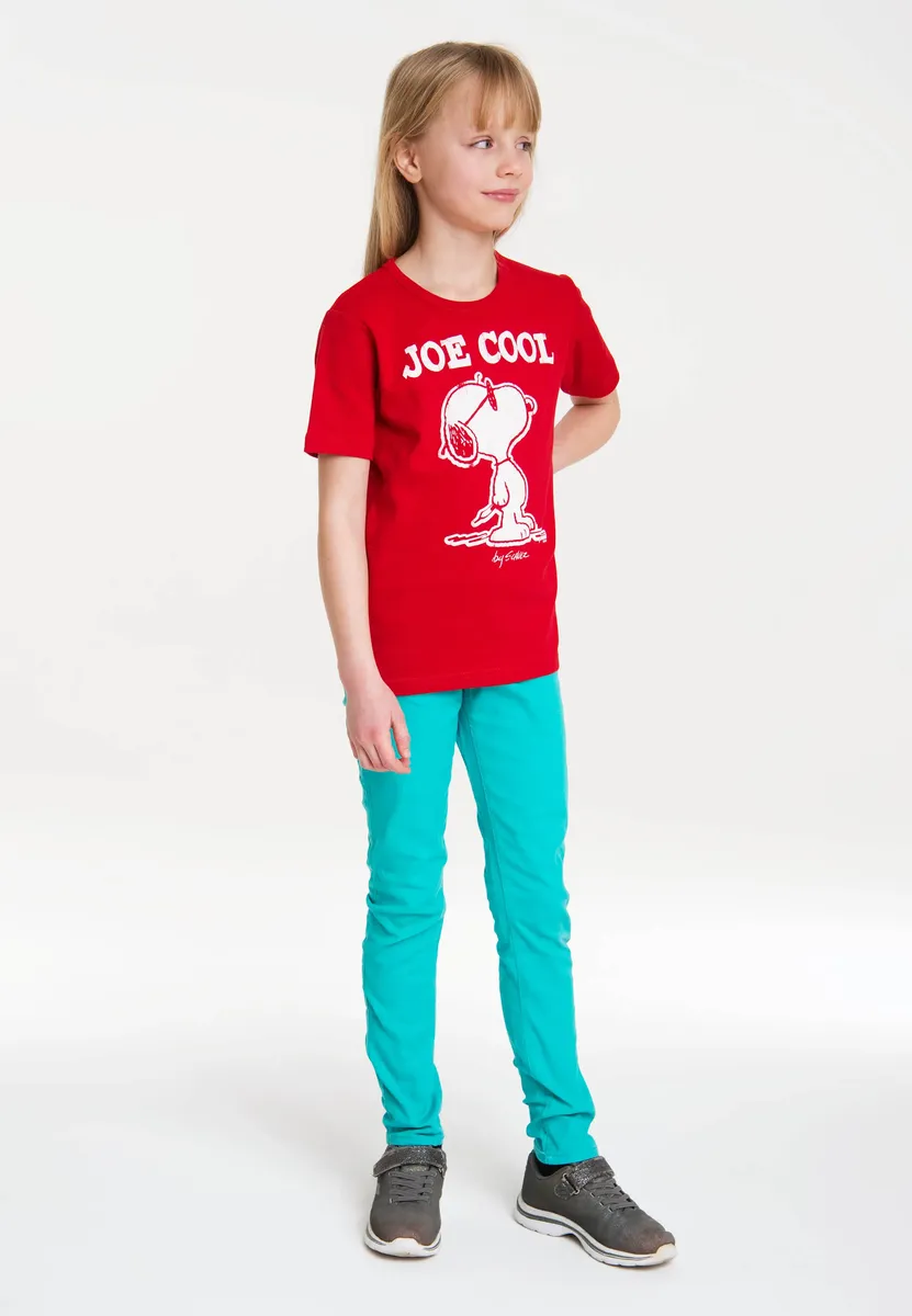 Футболка Logoshirt "Snoopy - Peanuts - Joe Cool" с ретро-принтом, красный — фото 3
