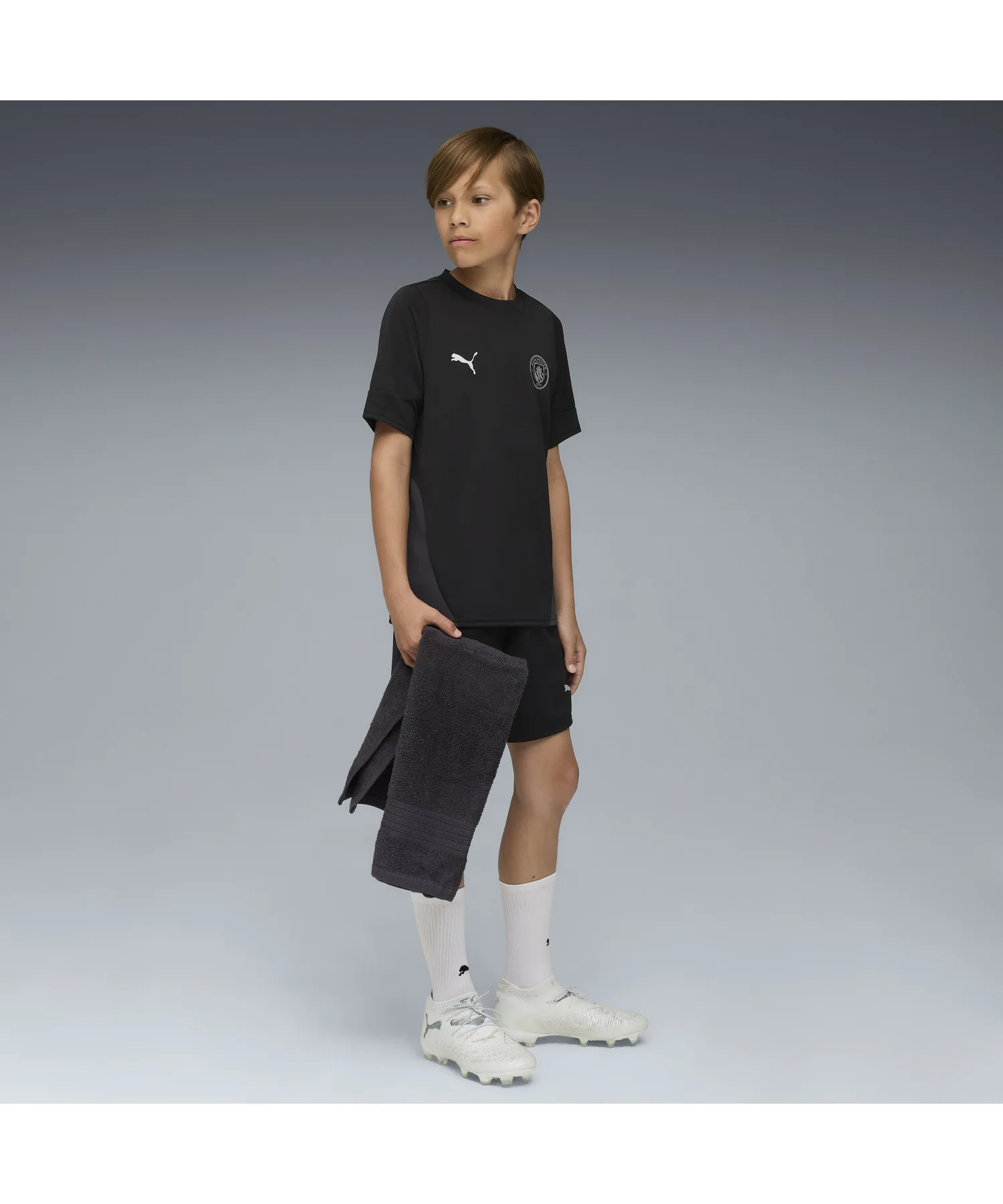 Детская футболка для тренировок Manchester City FC 2025-26 PUMA зелёная — фото 3
