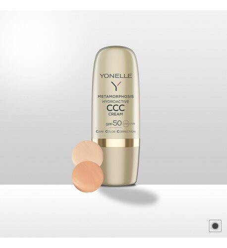 Гидроактивный крем-краска для лица 02 Sun Touch, 30 мл Yonelle, Metamorphosis Hydroactive CCC Cream SPF50 — фото 2