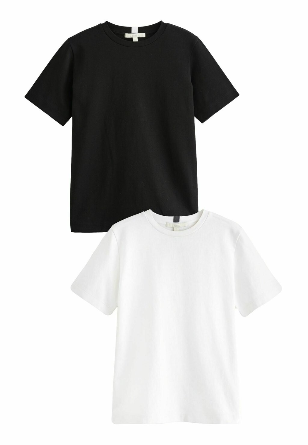 Футболка базовая SHORT SLEEVE HEAVYWEIGHT 2 PACK Next, цвет black white — фото 4