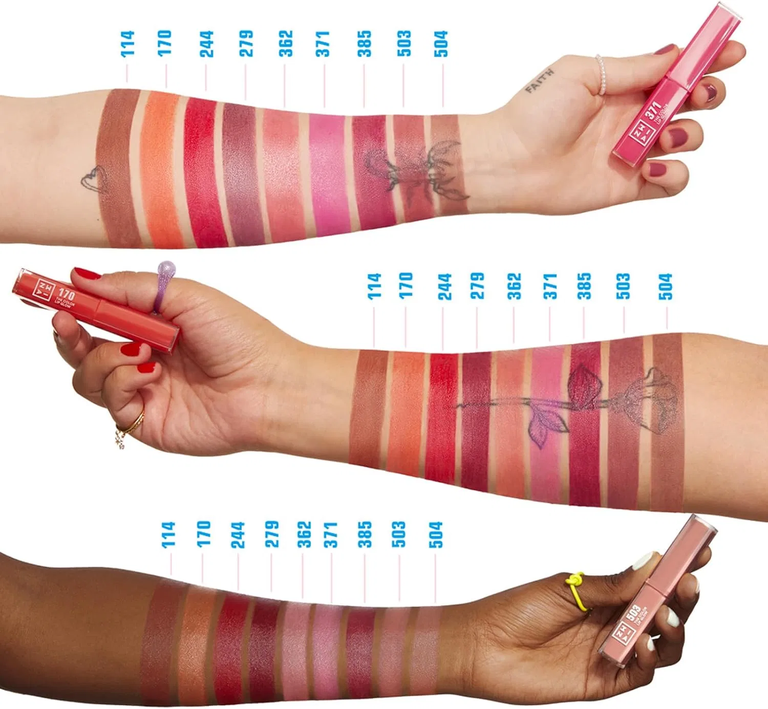 Блеск для губ 3INA The Color Lip Gloss 114 Rich Terracotta Brown 0.5 oz — фото 3