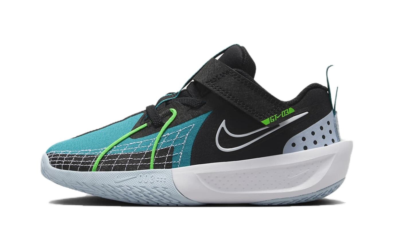 

Кроссовки Nike GT Cut 3 PS 'Black Aquamarine', черный/синий