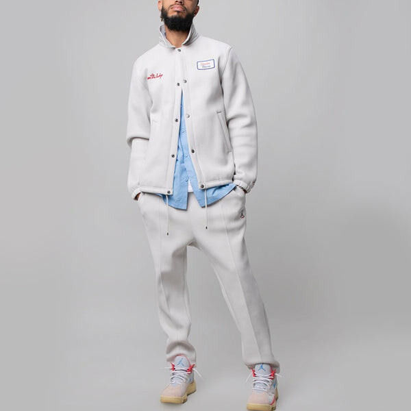 Куртка Air Jordan x Union LA Coaches Jacket Men Beige/White, цвет creamy — фото 3
