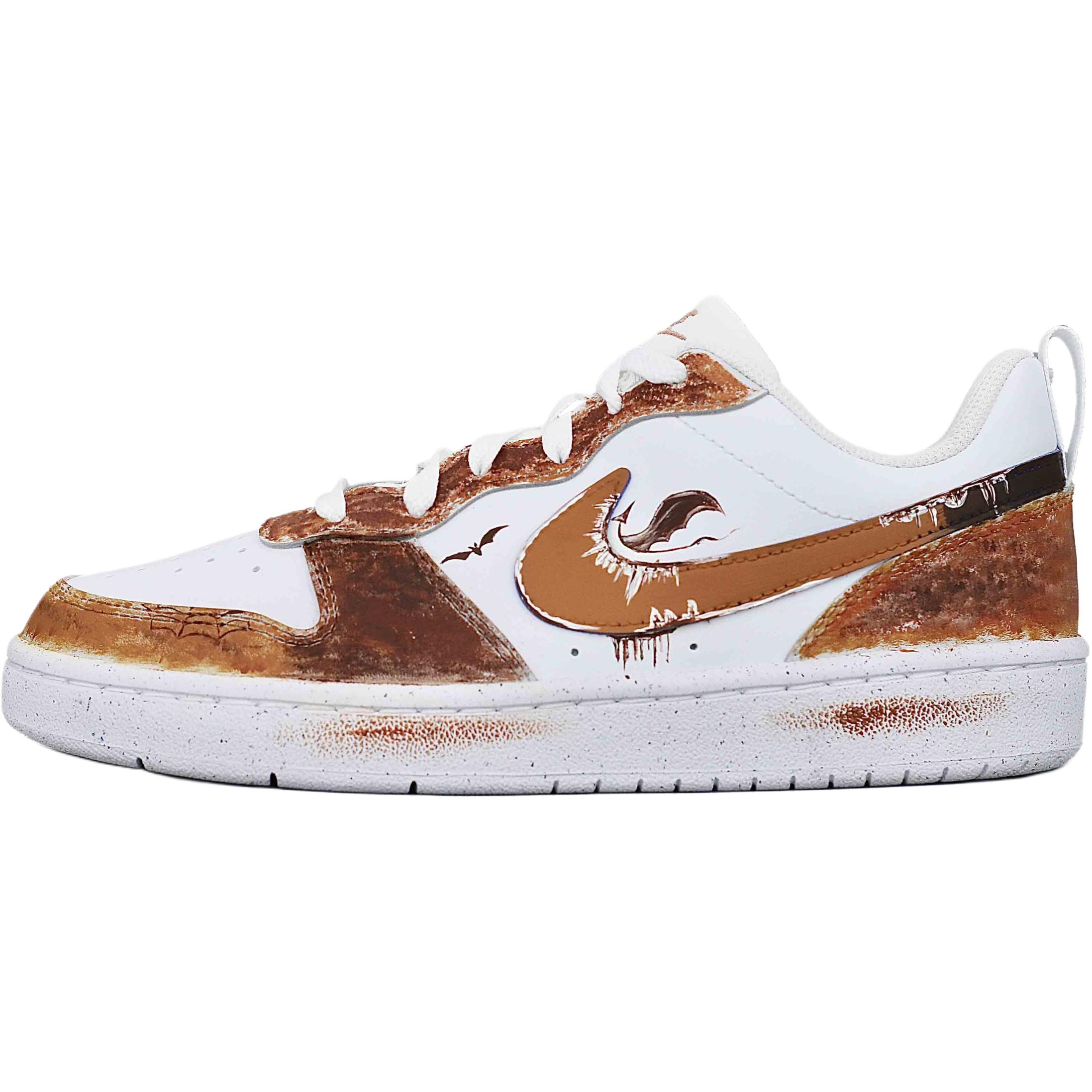 

Детские скейтерские кроссовки Court Borough для младших школьников Nike, коричневый/белый